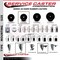 Service Caster 3.5'' Hard Rubber Swivel 1-1/4'' Expanding Stem Caster with Brake SCC-EX20S3514-HRS-PLB-114 - alternate 2